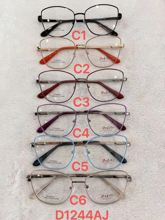 Metal frames for glasses with flex hinges Defile D1244AJ