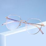 Metal glasses with blue light and UV protection 9653-3-GT