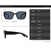 Plastic retro square sunglasses Elit 9139-EL