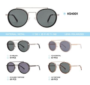Metal frame polarized sunglasses KS4001