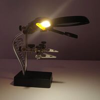 Tabletop multifunctional magnifying glass with backlight 16129-C1-XX, magnification: 3X, 5X, 8X