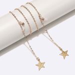 Metal non-slip chain, with star, for glasses and masks GL1718