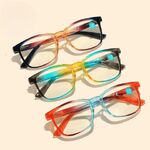Reading PC plastic gradient glasses with Blue Ray Cut protection and spring hinges KY8083, diopters from 0.00 to +4.00