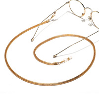 Stainless steel glasses chain with hearts and stars GL1309