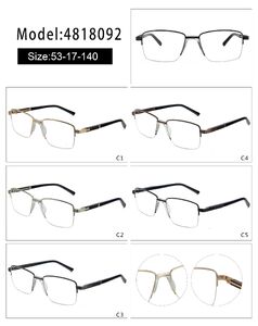 Metal nylor frame with soft nose pad and spring hinges 4818092-DA