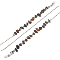 Natural colorful stone glasses chain GL1204