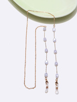 Glasses chain with octagonal colorful crystals GL1394