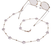 Fashion gold glasses chain with black glass rhinestone GL1407