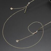 Металлическая нескользящая цепочка, с цветком и цирконом, для очков и масок GL351