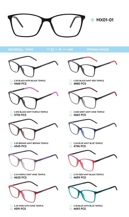 TR-90 plastic frames for glasses MX01-01