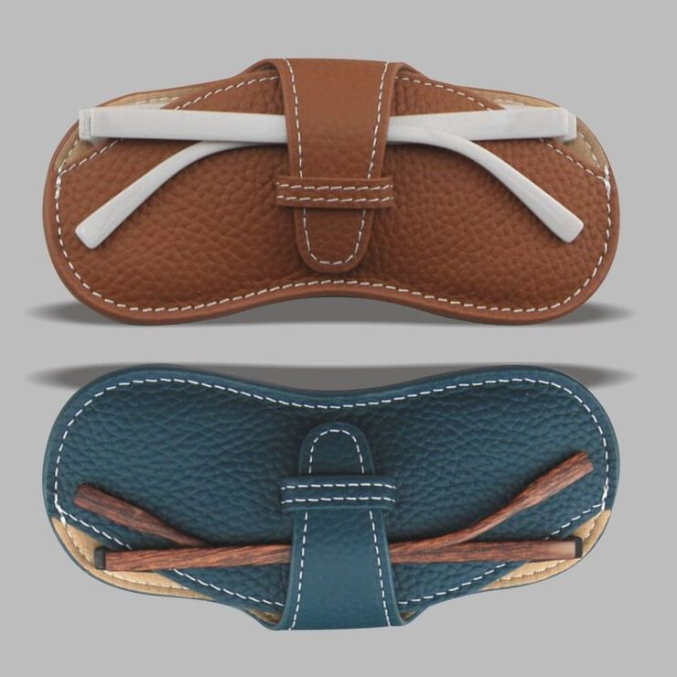 Футляр-чехол из натуральной кожи для очков TB-652003993527