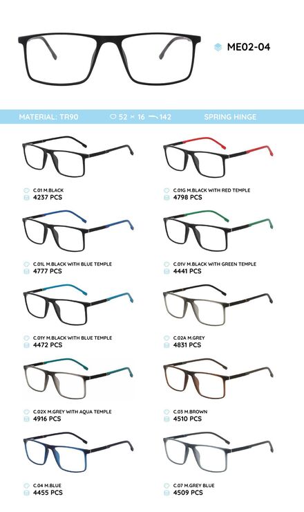 TR-90 plastic frames for glasses ME02-04