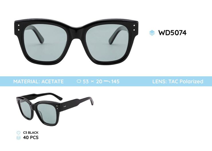 Acetate plastic frames polarized sunglasses WD5074