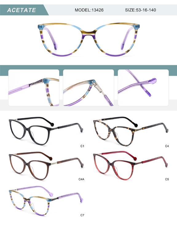 Оправа пластиковая из ацетата женская с флексом 13426-DA