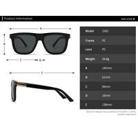 Plastic retro square sunglasses Elit 1502-EL