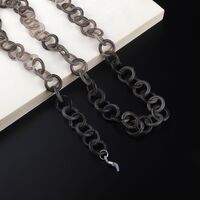 Acrylic non-slip matte chain, concave shape, for glasses and masks GB043
