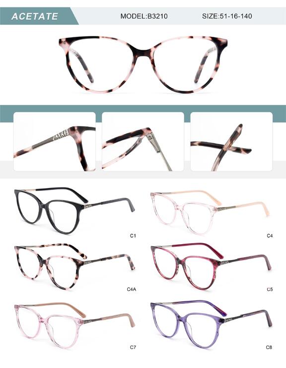 Оправа пластиковая из ацетата женская с флексом B3210-DA