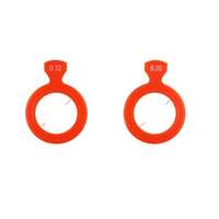 Spherical and cylindrical lenses with a plastic rim for trial lens set