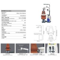 Ophthalmologist workstation, combined table + chair S-900DS, tabletop 670*400 mm