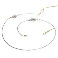 Silver-colored metal non-slip chain, for glasses and masks GL050