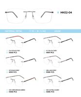 Metal rimless frame with TR-90 temples HK02-04