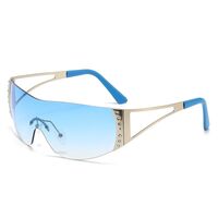 Солнцезащитные металлические безрамочные очки с защитой UV400 2974-GT