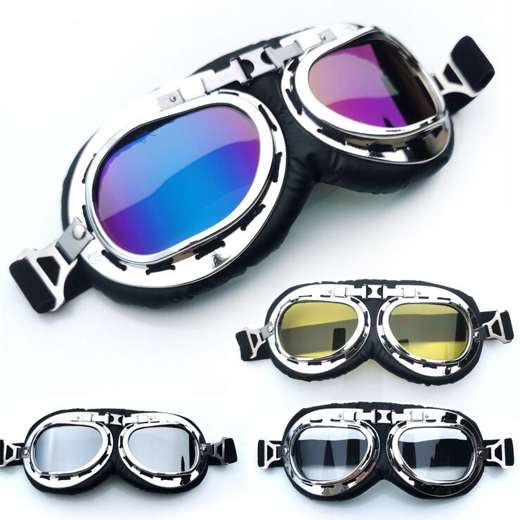 Safety shockproof sports goggles 风镜-哈雷银框-平角