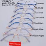 Оправа металлическая ультратонкая женская Wilibolo G90-374