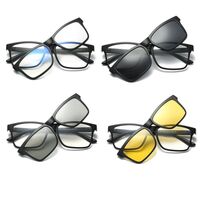 Оправа пластиковая TR90 + поляризационная солнцезащитная насадка (клипон) на магните El Dorado EL2202