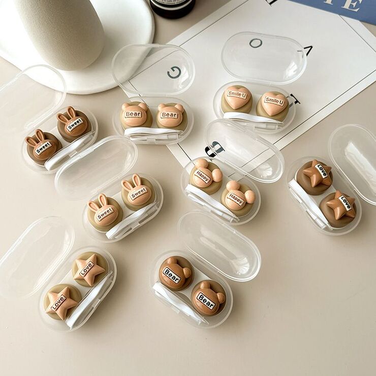 Mini soft contact lens kit PP-X58熊兔头五角爱心