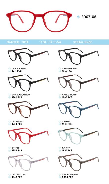 TR90 plastic frame for glasses FR03-06