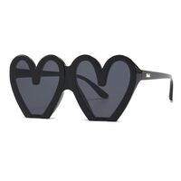 Plastic heart-shaped sunglasses Elit 68159-EL