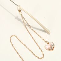 Металлическая нескользящая цепочка с сердцем для очков и масок GL1842