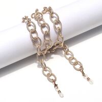 Gold-colored metal non-slip chain, thick with printed, for glasses and sweater GL1428