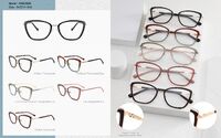 Combined plastic acetate + metal frame for women, with spring hinges Big City MS8365B