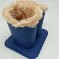 Double eyeglasses and accessories plush case stand holder H008-4-HE