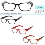 Ready-made plastic frame anti-glare glasses for men Vizzini V7168, diopters from +0.75 to +4.00 (step 0.25)