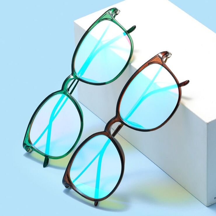 Blue Block TR90 glasses with blue light protection for colorblind people, with case KY872-2色盲眼镜