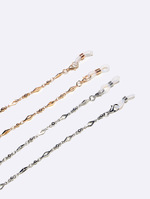 Set of two glasses chain with rhinestones and lips GM063