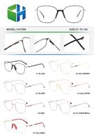 Metal frame with soft nose pad and spring hinges CH7509-DA