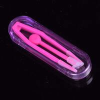 Plastic tweezers with individual pencil-box packaging 331-1, size 6.3 * 2.1 cm