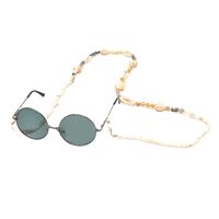 Металлическая нескользящая цепочка золотого цвета, с маленькой ракушкой, для очков и масок GL697