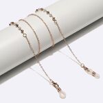 Gold-colored metal non-slip chain, with beads, for glasses and masks GL1621