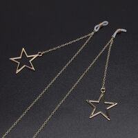 Metal non-slip chain, with pendant five-star, for glasses and masks GL219