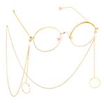 Metal non-slip chain, with a ring-shaped pendant, for glasses and masks GL530