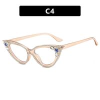 Plastic glasses with blue light protection and rhinestones for women 97073镶钻-PN