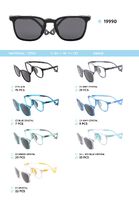 Оправа пластиковая детская из материала TR-90 с солнцезащитной насадкой (клипон) 19990