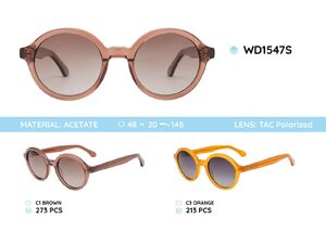 Plastic acetate frame polarized sunglasses WD1547S