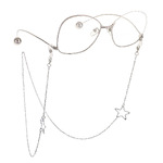 Metal non-slip chain, with hollow five-star, for glasses and masks GL623