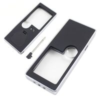 Portable pocket magnifier with backlight and UV light 7007, size: 35*30 mm, magnification: 3X, 10X